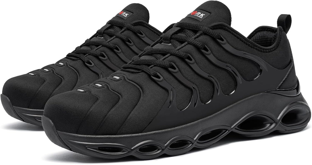 LARNMERN Arbeitsschuhe Herren Sicherheitsschuhe Mode Anti Smashing Stahlkappenschuhe Atmungsaktiv Dä