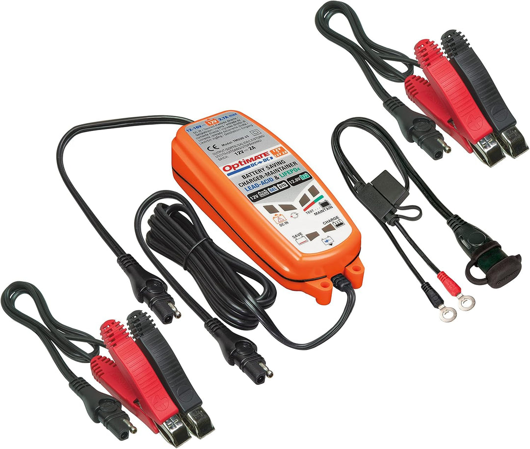 OptiMate DC-DUO 12V Batterielade- & Wartungsgerät – 6-Stufen, 2A, für Blei-Säure & LiFePO4 – ohne Ne