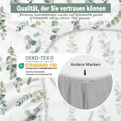 Bimocosy Spannbettlaken Spannbetttücher & Laken für Babybetten Kinderbett 70x140cm/60x120 cm, Mikrof