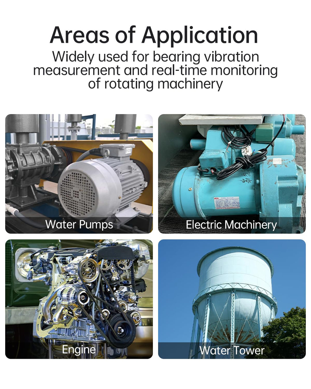 WitMotion WTVB01-485 IPX8 wasserdichter Vibrationssensor-Wandler, Modbus RTU 3-Achsen (XYZ), Vibrati