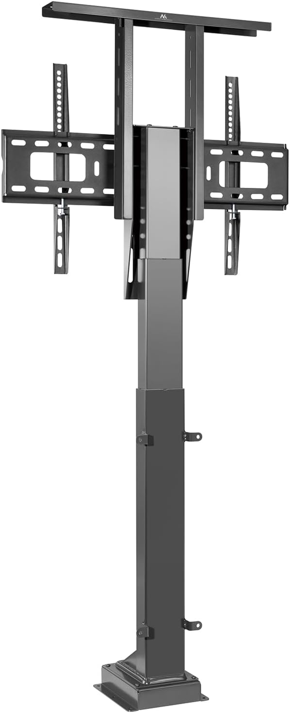 Maclean Elektrisch höhenverstellbare TV-Halterung zum Einbau für 37–65" Fernseher, Lift mit Fernbedi