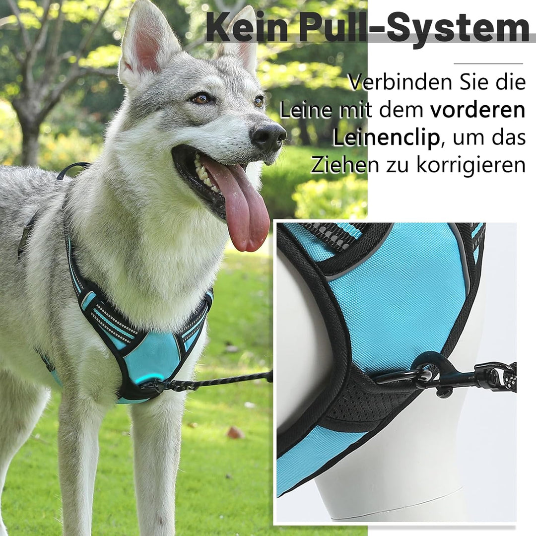 Demigreat Hundegeschirr Mittelgrosse Grosse Hunde, Anti Zug Hundegeschirr Gepolstert mit Griff, Atmu