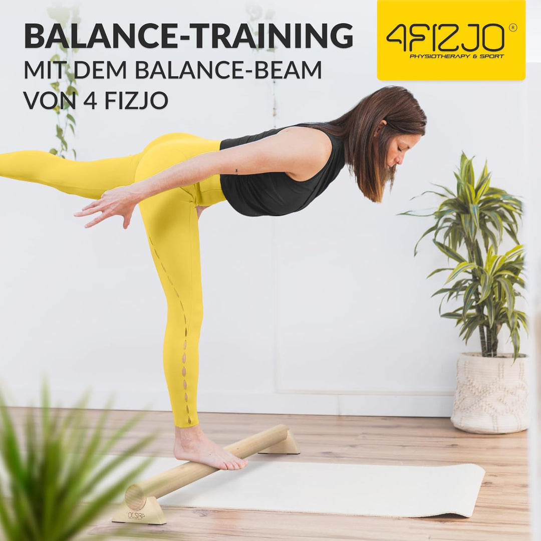Holzbalken für Gleichgewichtstraining, 100 cm, Balance Beam aus Holz, Fusstrainer, Schwebebalken für