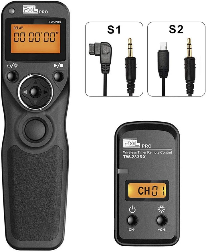Kabellose Fernauslöser Timer Fernbedienung Drahtauslöser, Pixel TW-283 S1/S2 Drahtauslöser Auslöser