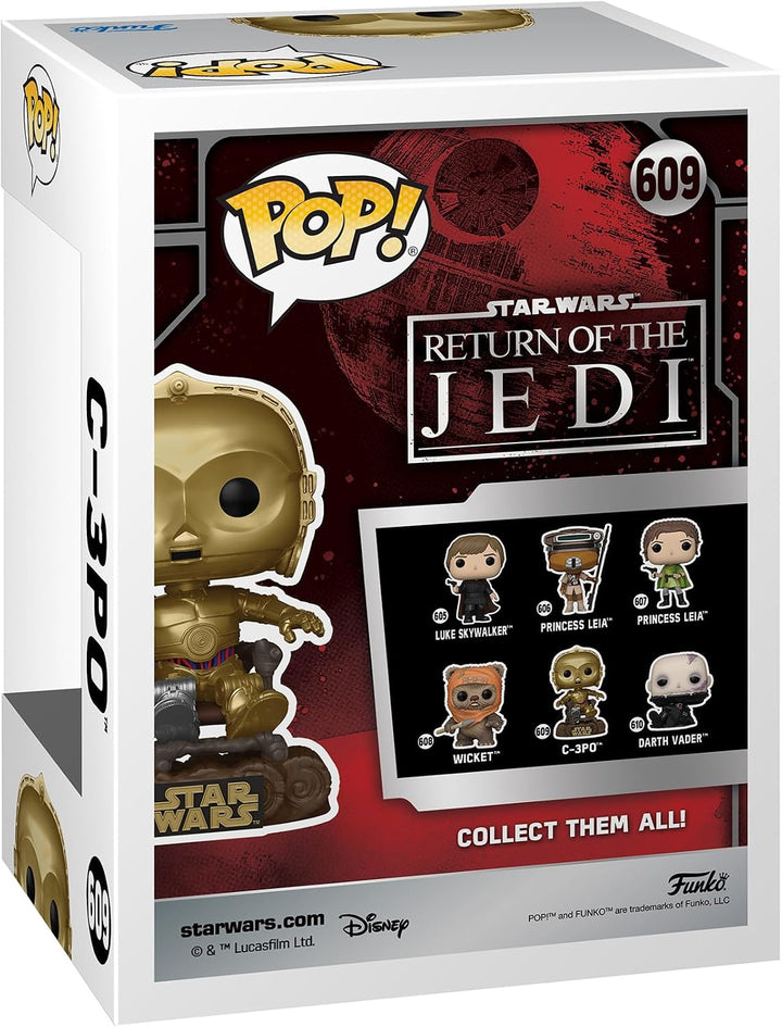 Funko Pop! Star Wars: RotJ 40th - C-3PO - C3P0 in Chair - Vinyl-Sammelfigur - Geschenkidee - Offizie