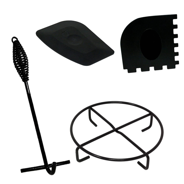 Dutch Oven Zubehör-Set – Deckelheber, Deckelständer, Schaber – praktisches Grill- & Outdoor-Zubehör