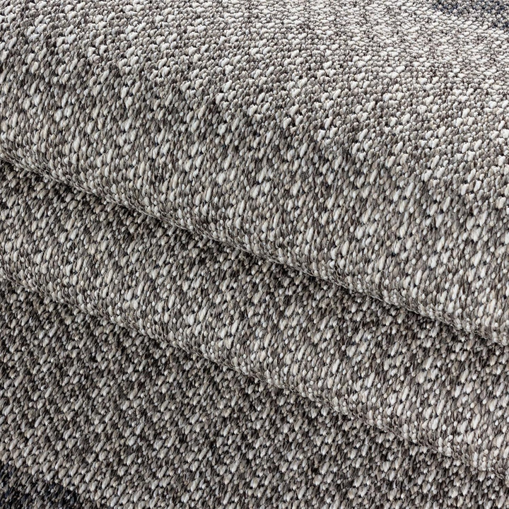 HomebyHome Outdoor Teppich Grau 60x100 cm für Küche, Terrasse, Balkon, Garten, Camping sowie Wohnzim