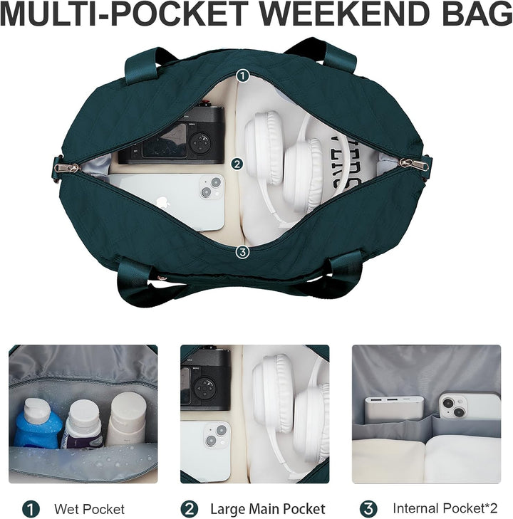 Reisetasche Damen Sporttasche 40x20x25 Ryanair Handgepäck Tasche Weekender Bag Schwimmtasche Wasserd