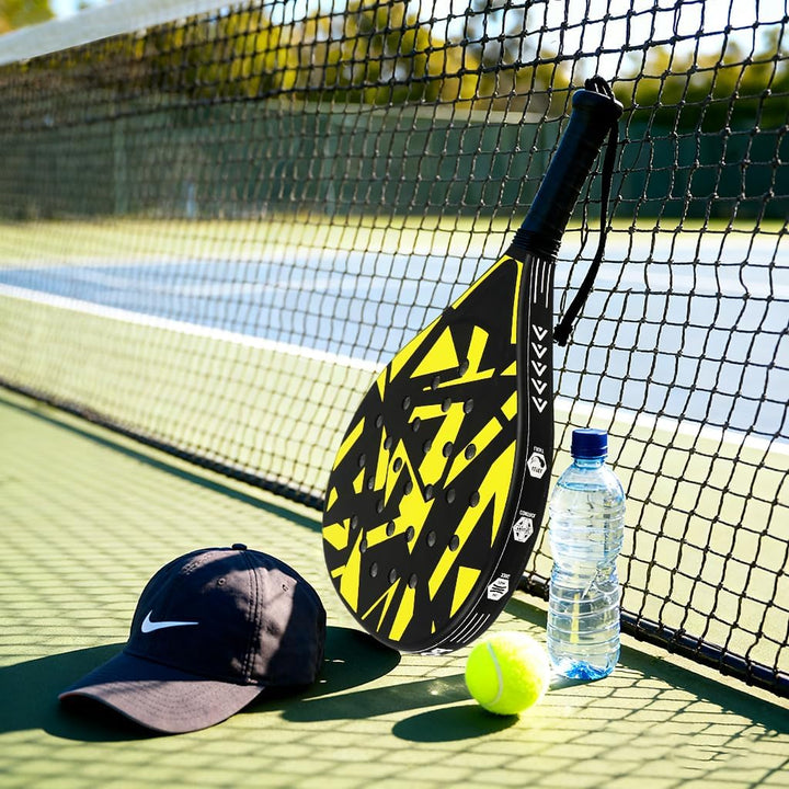 Padelracket 2er-Set mit ABS-Oberfläche und Eva-Schaumkern, für Erwachsene, inklusive Zwei Bällen und