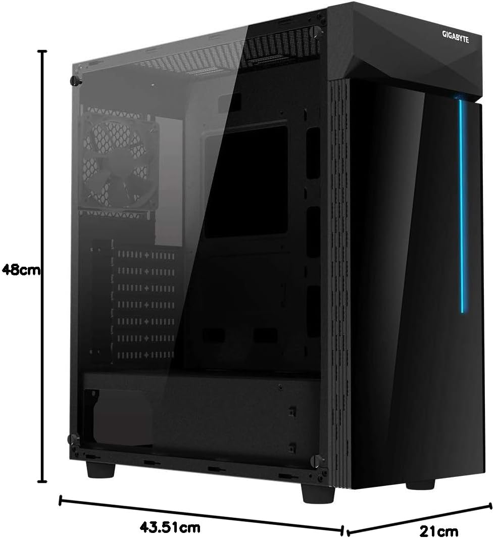 Gigabyte GB-C200G PC Case ATX/M-ATX/Mini-ITX 133353 Schwarz