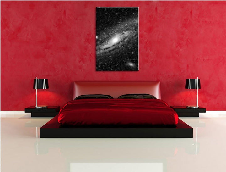 Pixxprint Monocrome, Sonnen im Weltall, Format: 100x70 auf Leinwand, 100x70