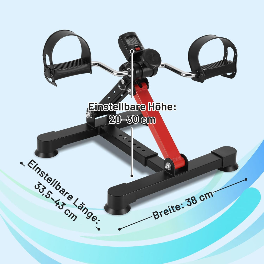 Mini Heimtrainer Bein- und Armtrainer mit LCD Display, Faltbares Fitnessgerät für Zuhause und Büro 3