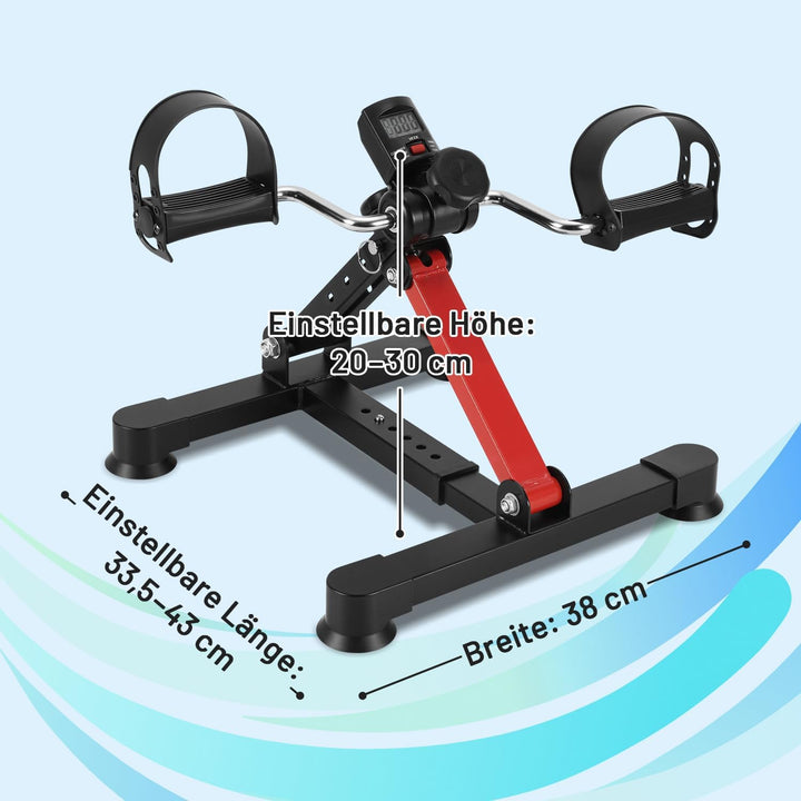 Mini Heimtrainer Bein- und Armtrainer mit LCD Display, Faltbares Fitnessgerät für Zuhause und Büro 3