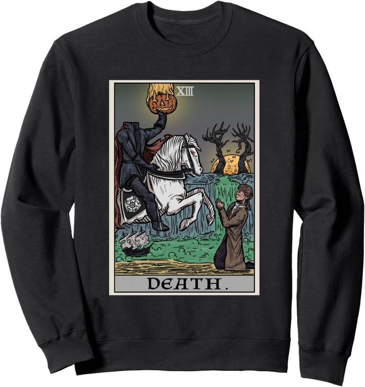 Todes-Tarot Karte Kopfloser Reiter Halloween gruselig Gothic Sweatshirt