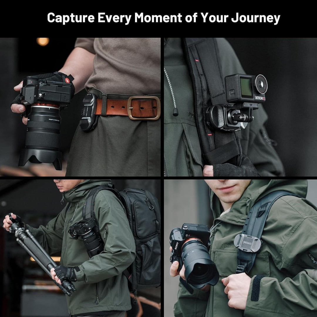 PGYTECH Beetle Kamera Clip V2 (Nur Clip) mit Platte Schnellwechselsystem für Sony, Nikon, Fuji, DSLR