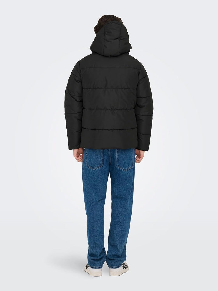 Only &amp; Sons Male Daunenjacke ONSCARL Daunenjacke | Puffer Jacket XL Schwarz, XL Schwarz