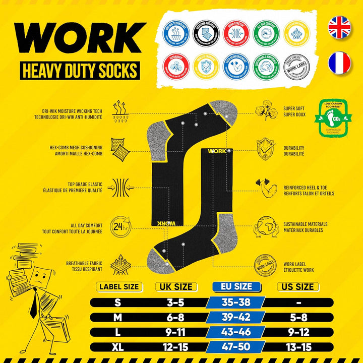 10 Paar Herren Socken Arbeitssocken WORK Socks 39-42 Schwarz (10 Paare), 39-42 Schwarz (10 Paare)