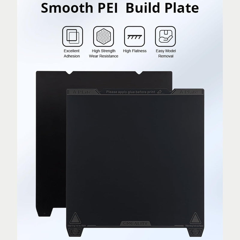 Creality K1 Smooth PEI Bauplatten Kit, Flexible Federstahl Plattform mit Glatter PEI Oberfläche und