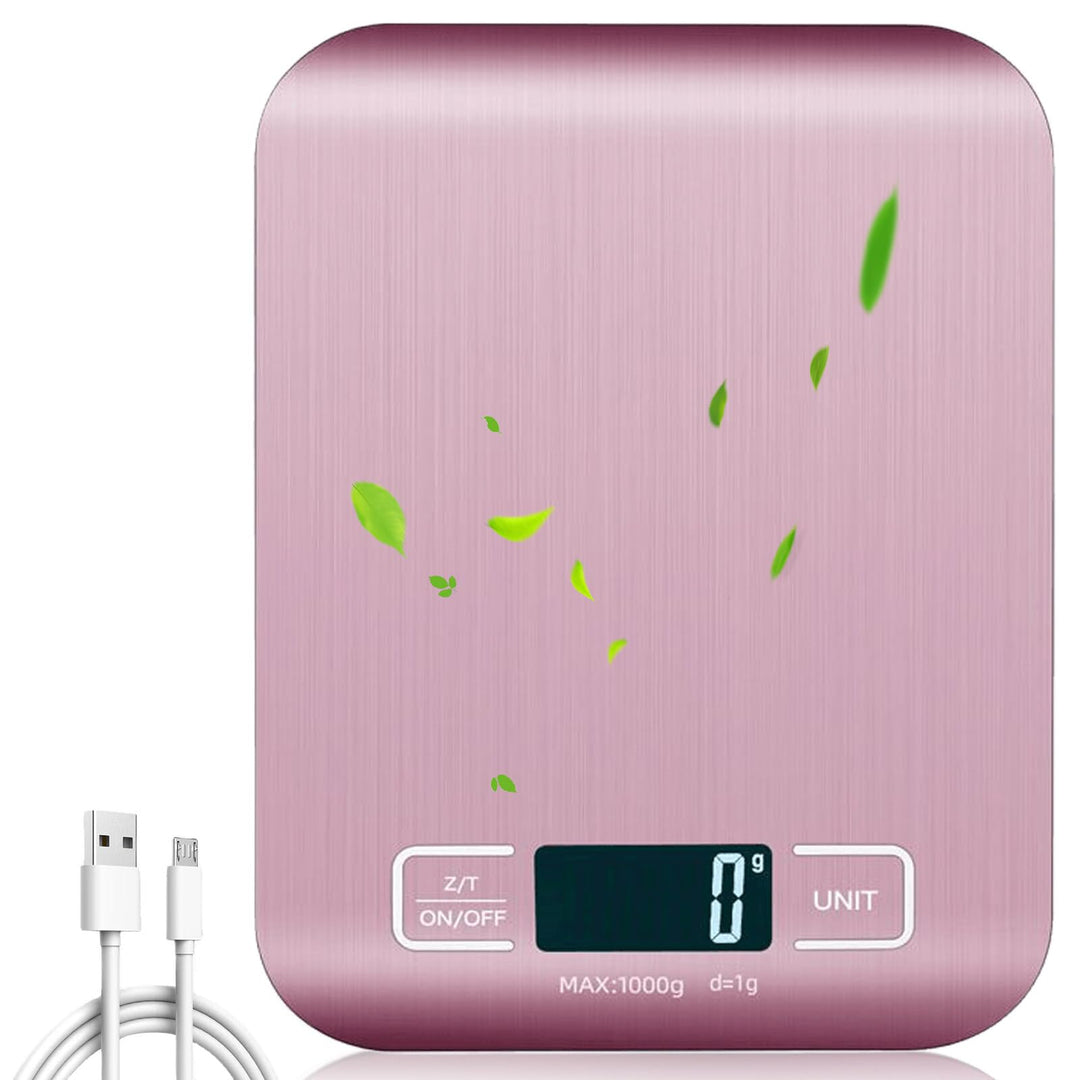 Küchenwaage Digital: Küchenwage USB Wiederaufladbare, 10kg/1g Waage Küchenwaage, Küchenwaagen mit Le