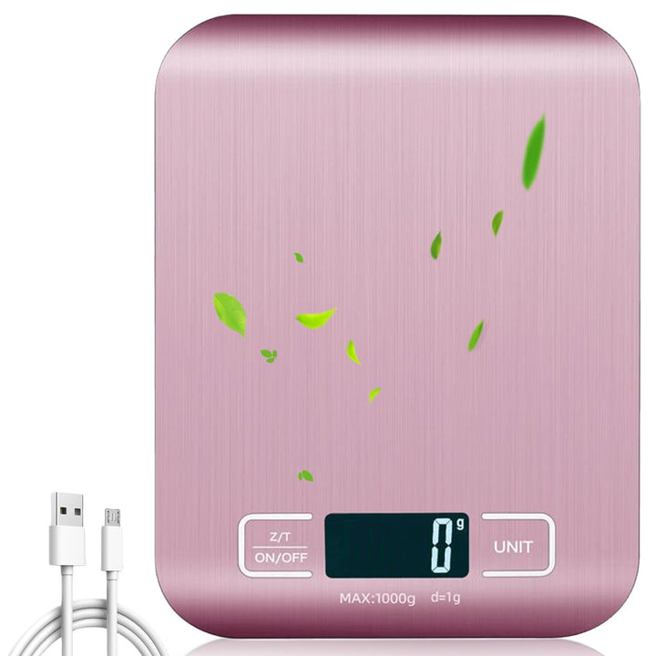 Küchenwaage Digital: Küchenwage USB Wiederaufladbare, 10kg/1g Waage Küchenwaage, Küchenwaagen mit Le