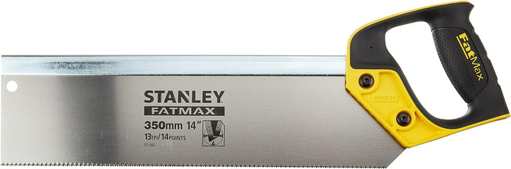 Stanley FatMax Rückensäge (350mm Länge, 13 Zähne/Inch, verstärkter Rücken, ABS-Kunststoff, ergonomis
