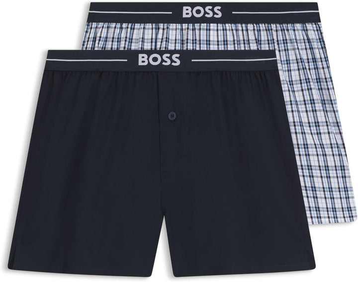 BOSS Herren Boxershorts, 2er Pack S New - Dark Blue405, S New - Dark Blue405