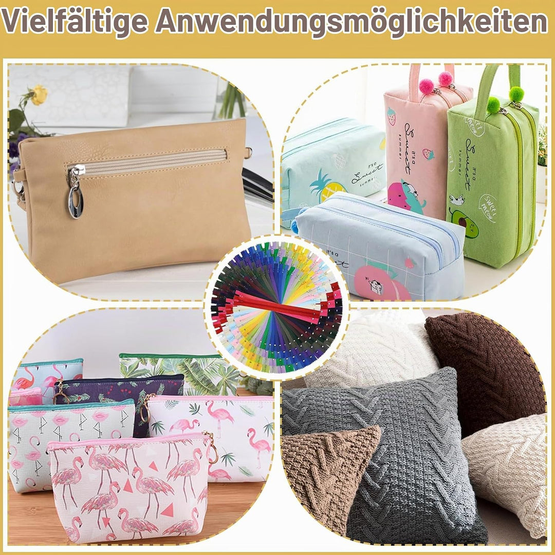 Reissverschluss, 24 Farben Nylon Reissverschlüsse, 15cm 20cm 25cm 30cm lang, 2.5cm breit für Kleidun
