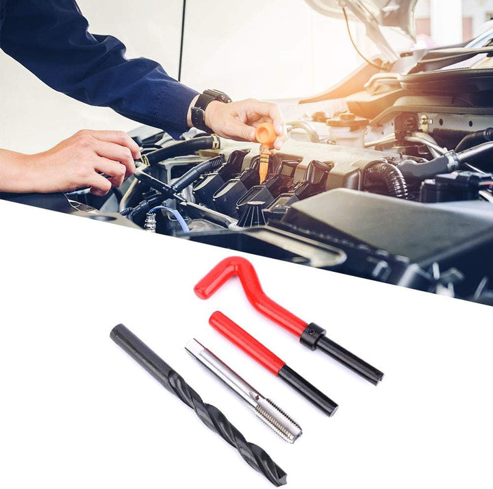 Oumefar 17Pcs Edelstahl-Nachfädler-Gewindebohrungssatz M12x1 5 Gewindeeinsatz-Kit Gewindereparaturwe