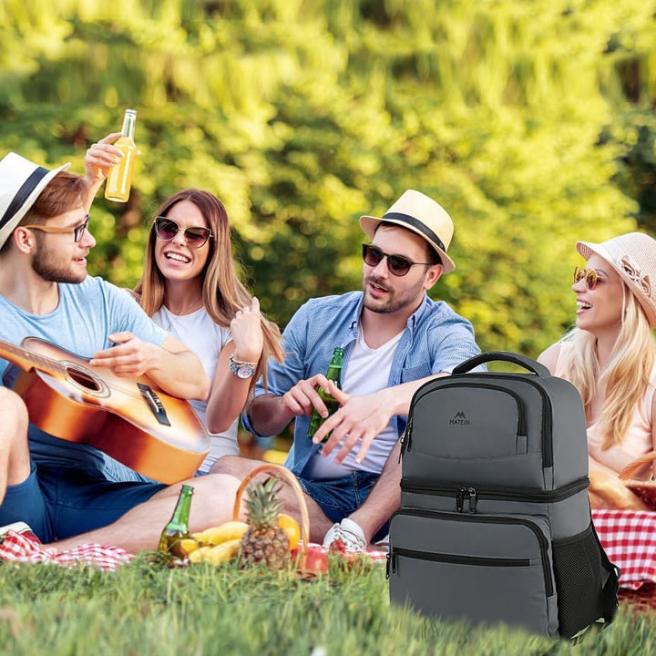 MATEIN Kühlrucksack 34L, 40 Dosen Kühlrucksack Gross, Kühltasche Rucksack | Kühl rucksack Thermo Dop