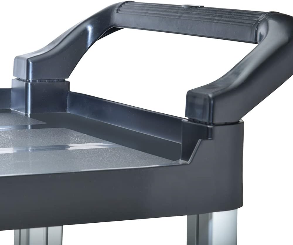 BPT Servierwagen mit 3 Böden Partition Küchenwagen,Tragfähigkeit 250 kg,Reinigungswagen im Restauran