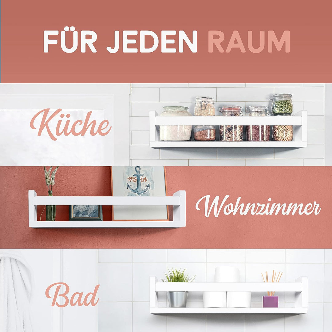 NATURE SUPPLIES Bücherregal Kinder, 3er-Set, Regal Kinderzimmer, Wandregal Kinderzimmer, ideal für B