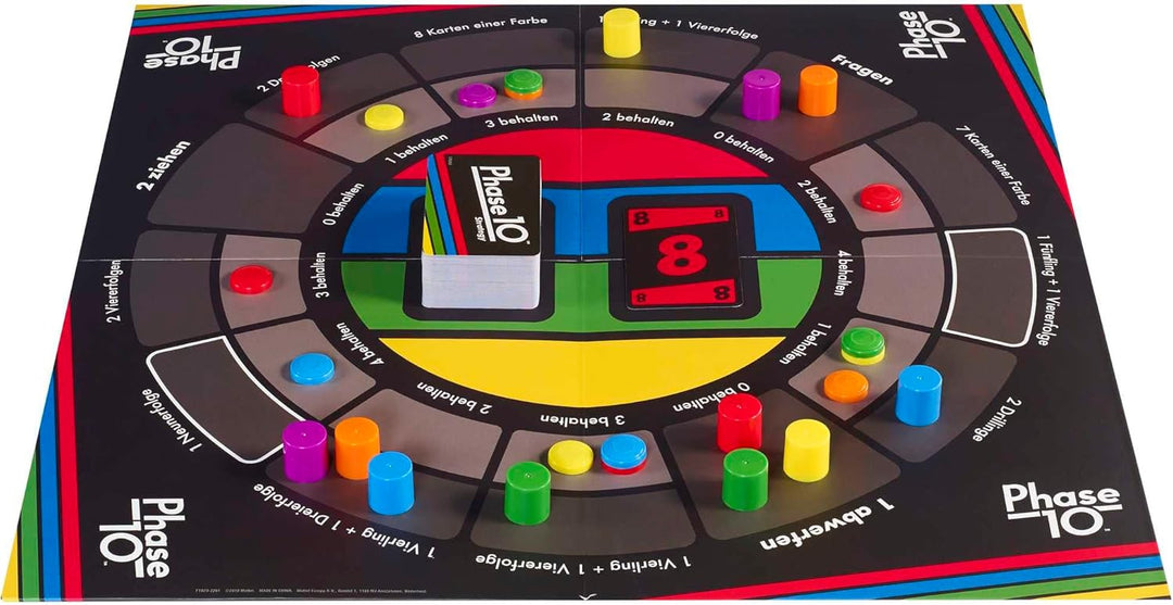 Mattel Games Phase 10 Brettspiel Strategy, interaktives Spiel für die Familie, Perfekt als Kinderspi