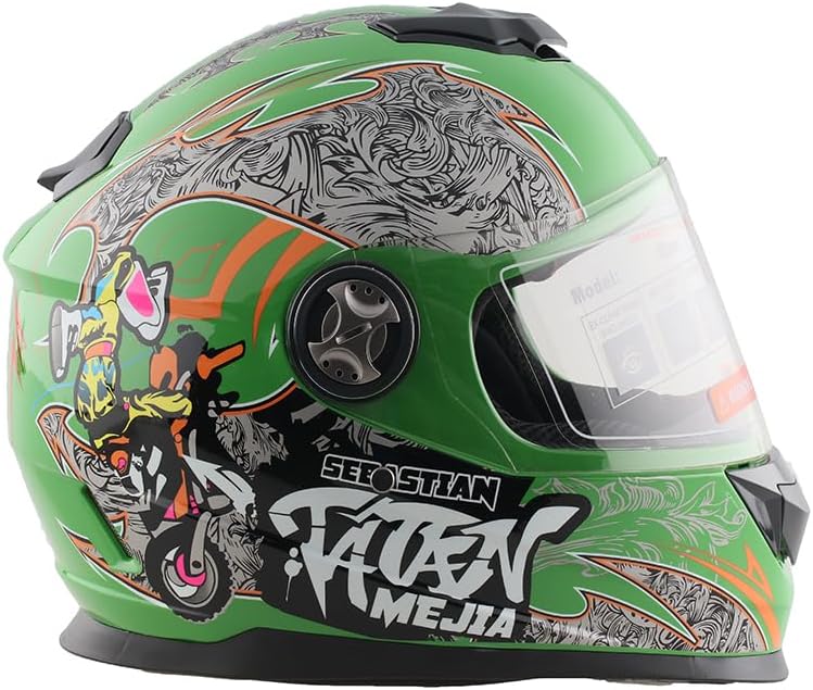 Kinder Integralhelm Mejia – Motorradhelm für Kinder, ABS-Schale, robuster Kinderhelm für Downhill, Q