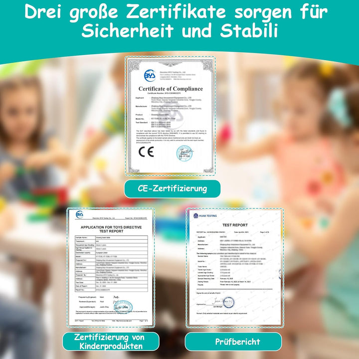 MAMIZO Kindertisch mit 6 Stühlen, Kindertischgruppe Höhenverstellbar Packung, Kinder Tisch Stuhl Set