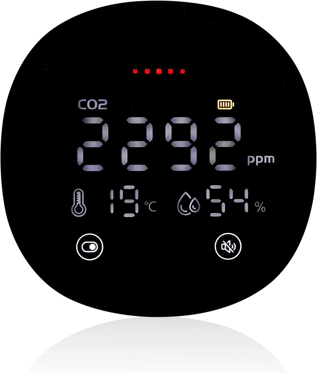 Smartwares 3-in-1 Luftqualitätsmelder FGA-13950 - CO2, Temperatur und Luftfeuchtigkeit - 78 DB – mit