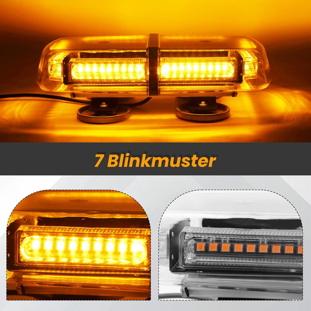 ROUTEKING 54 LED Warnleuchte - 12/24V Rundumkennleuchte Warnlicht Warnblinkleuchte Blitzlicht Auto L