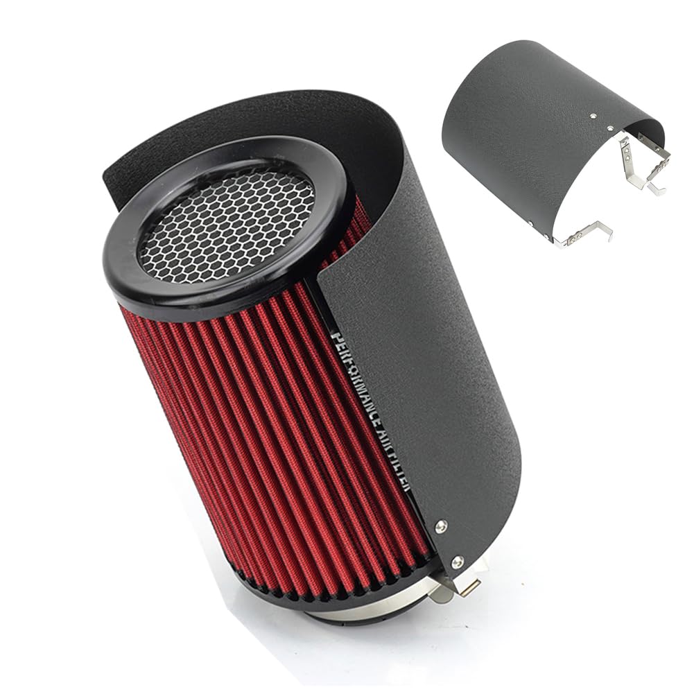 Universal Auto Air Filter Cover Heat Shield, Auto Luftfilterabdeckung Edelstahl Hitzeschild,für 2.5-