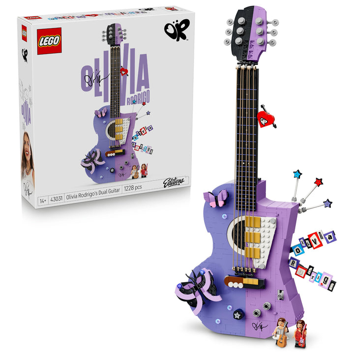 LEGO Editions Olivia Rodrigos Gitarre - 3D Modellbau mit 2 Minifiguren, Sternen &amp; Schmetterlingen -