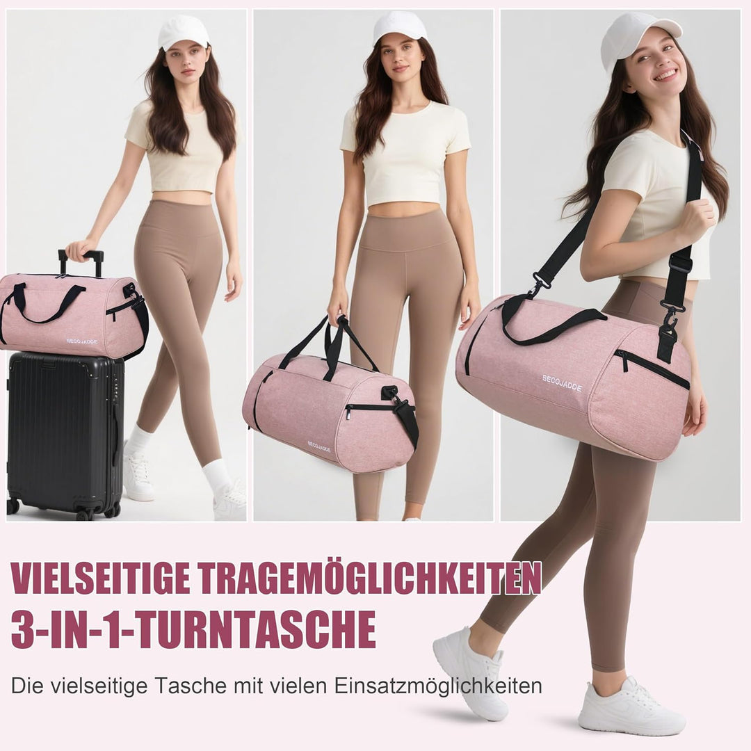Sporttaschen für Damen und Herren, 35L Reisetasche Duffel Bag Übernachtungstasche mit Schuhfach &amp; Na