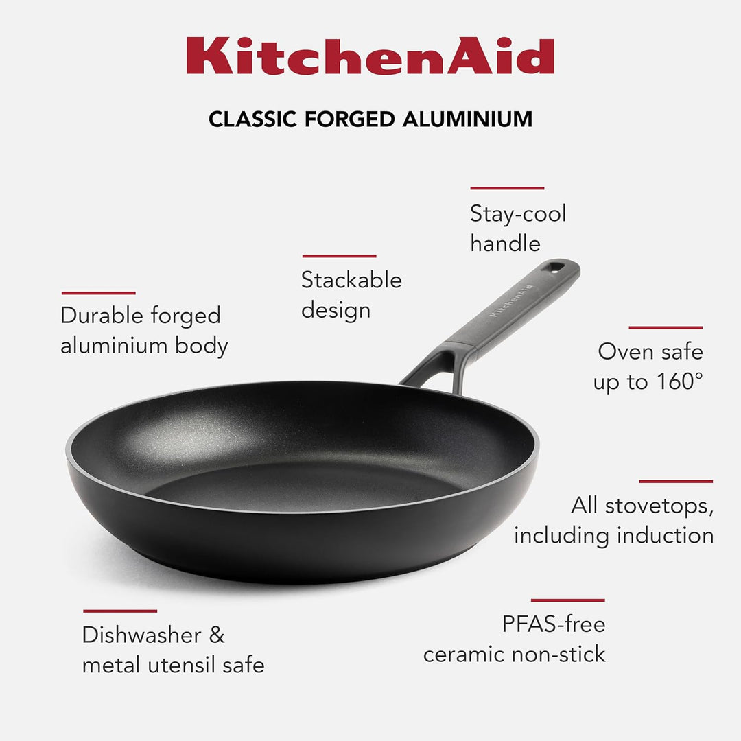 KitchenAid Classic Forged Bratpfanne (28cm), hart anodisiert, PFAS-freie gesunde keramische Antihaft
