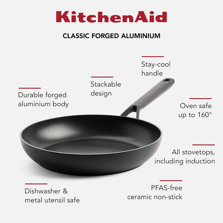 KitchenAid Classic Forged Bratpfanne (28cm), hart anodisiert, PFAS-freie gesunde keramische Antihaft
