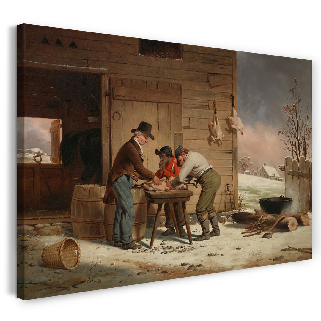 Printed Paintings Leinwand (80x60cm): Francis William Edmonds - Vorbereitung auf Weihnachten (TRU 80