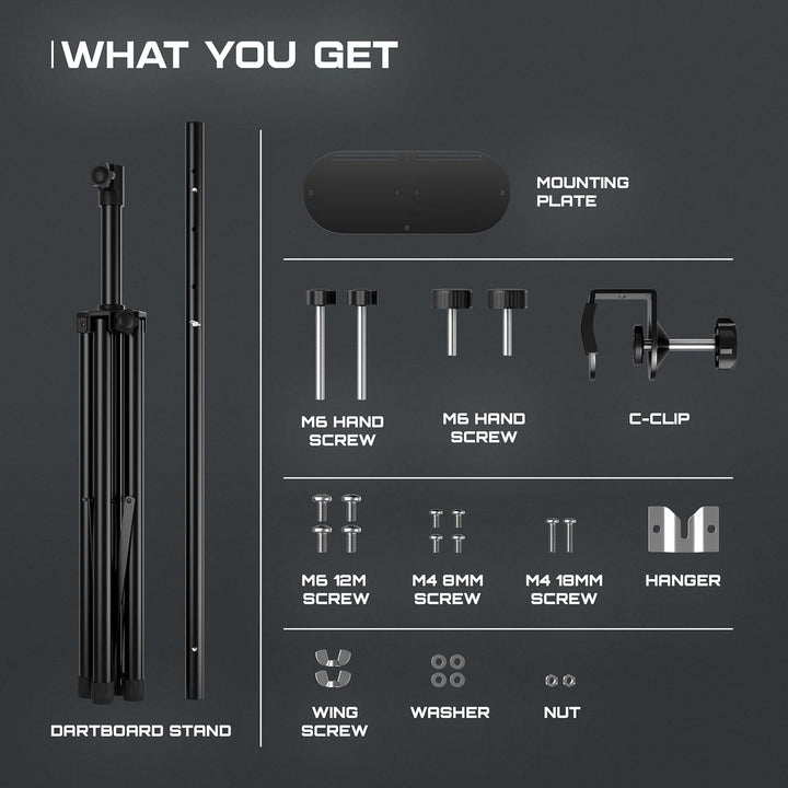 KOTO - Dartsänder, Dartscheibe Ständer, geeignet für Sisal- & elektronische Dartscheiben, zusammenkl