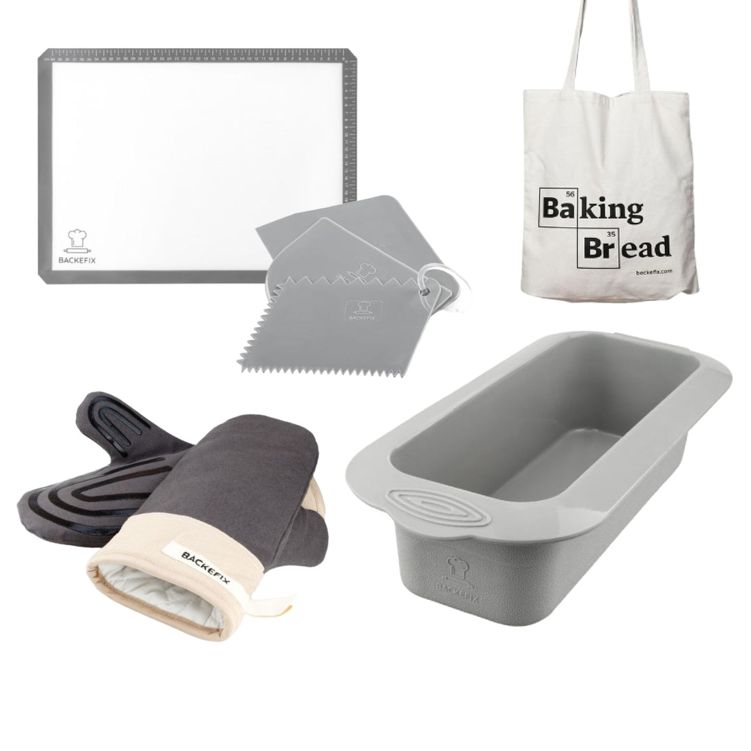 Backefix Kastenform Set : die perfekte Grundausstattung zum Kuchen oder Brot backen - Geschenk Set (