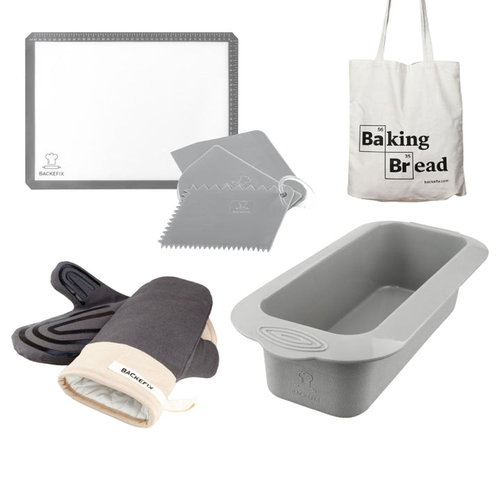Backefix Kastenform Set : die perfekte Grundausstattung zum Kuchen oder Brot backen - Geschenk Set (
