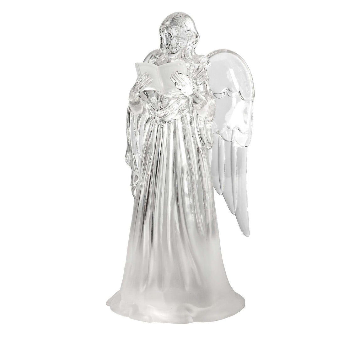 hellum LED Engel Figur mit Buch, Engel mit Farbwechsel, Dekoration bunt beleuchtet, Batterie (3X AAA