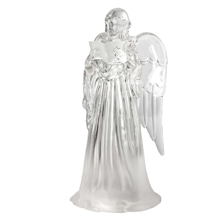 hellum LED Engel Figur mit Buch, Engel mit Farbwechsel, Dekoration bunt beleuchtet, Batterie (3X AAA