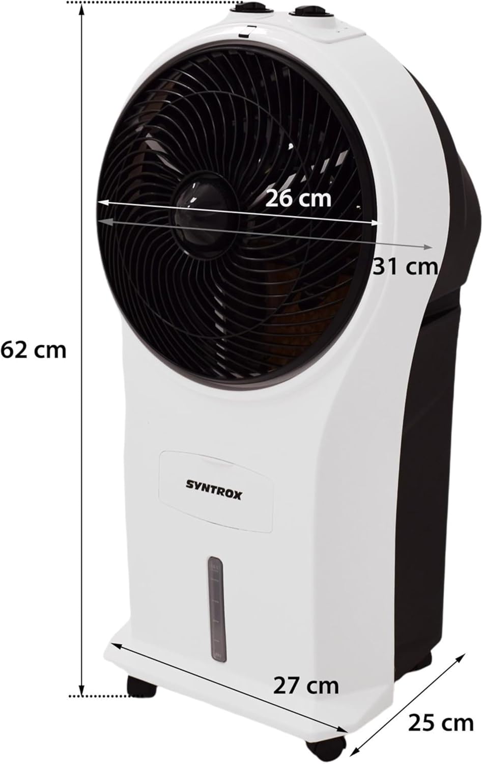 Syntrox Luftkühler mit Wasser Chilly | Verdunstungskühler | Luftbefeuchter, Multifunktions-Ventilato