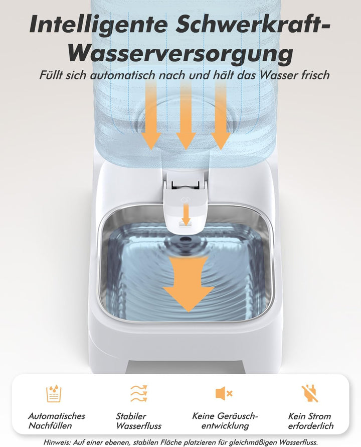 8L Wasserspender für Hunde und Katzen mit patentiertem Wasserhahn, futterautomat Katze mit Filter,ve