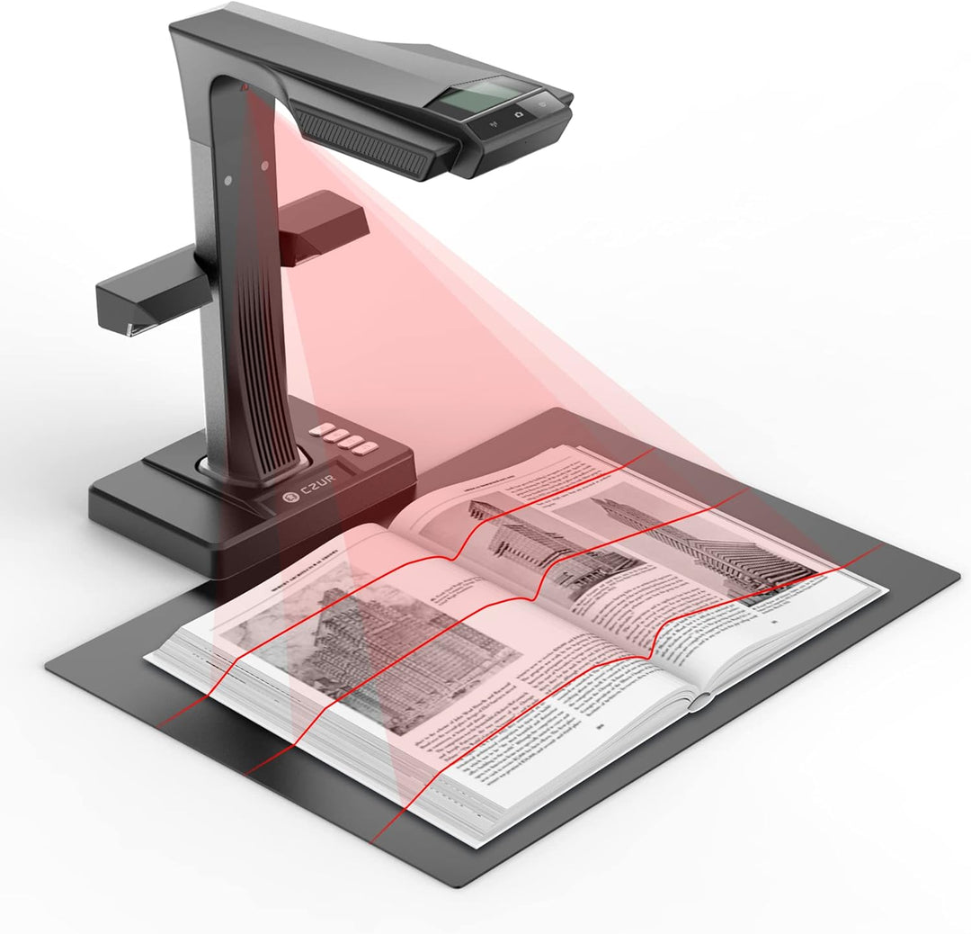 CZUR ET24 Pro Dokumentenscanner 24MP, Professioneller Buchscannermit HDMI, Scanner bis zu A3, mit La